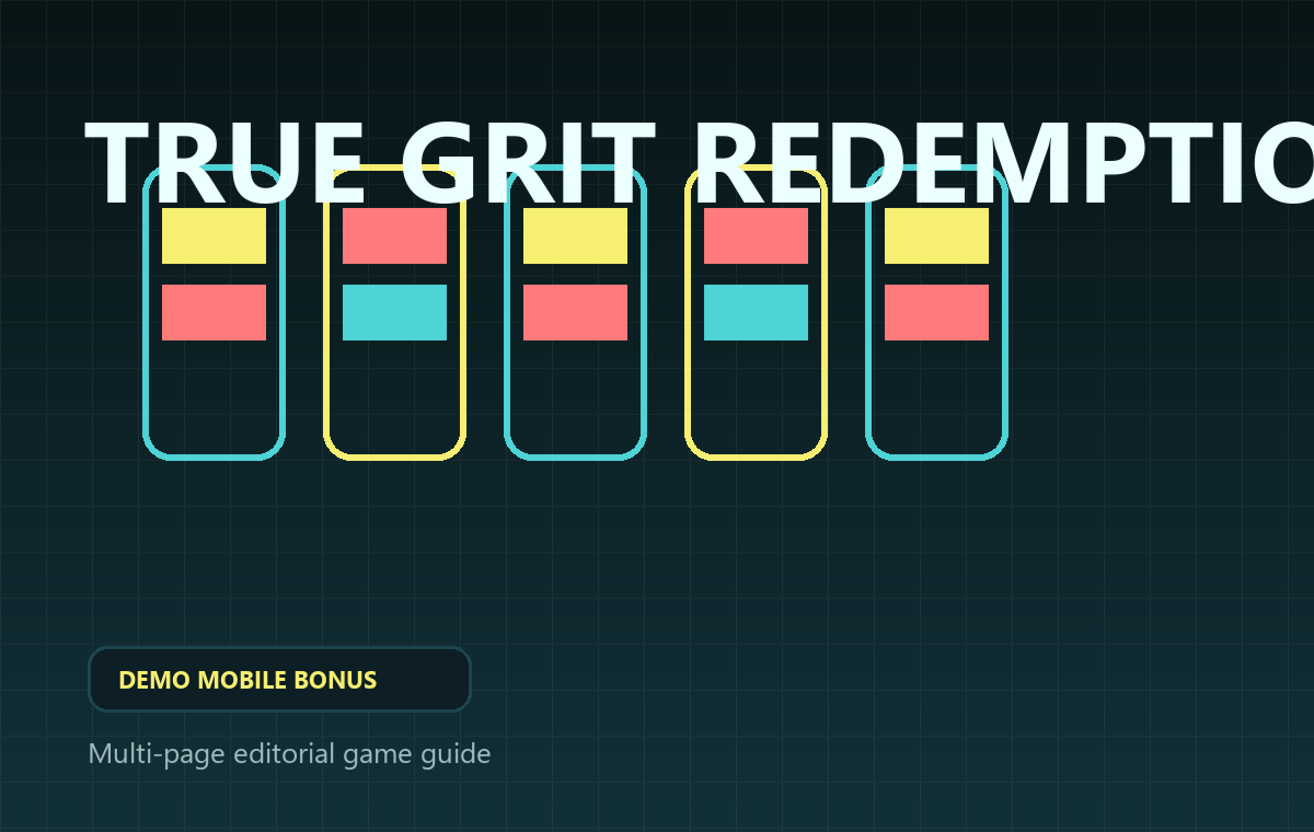True Grit Redemption game cover for demo mode, mobile play and bonus access